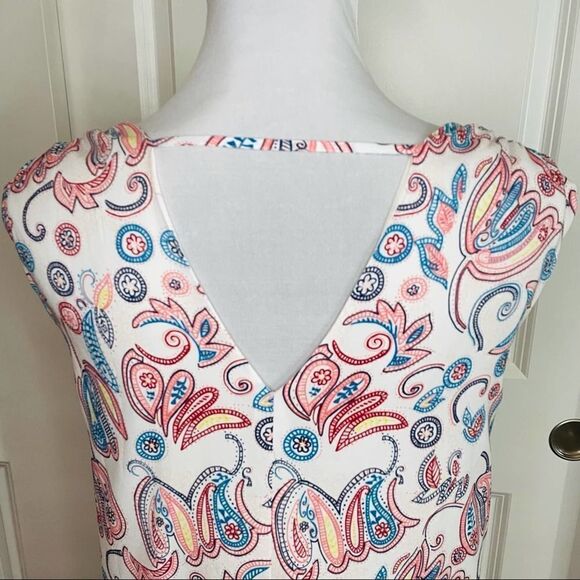 Loft Multi-color Paisley Shift Dress Small Petite - Picture 6 of 8